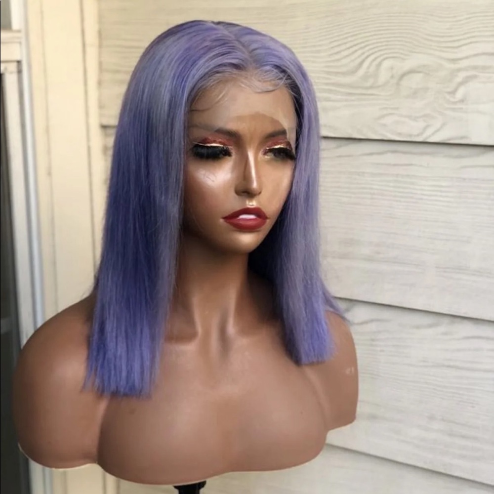 Purple lace front wig